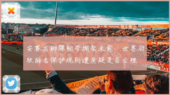 安赛龙脚踝韧带撕裂未愈,世界羽联排名保护规则遭质疑是否合理